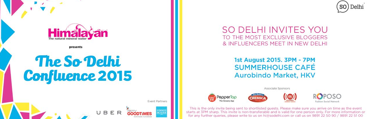 Bloggers and Brands : #SoDelhiConfluence 2015