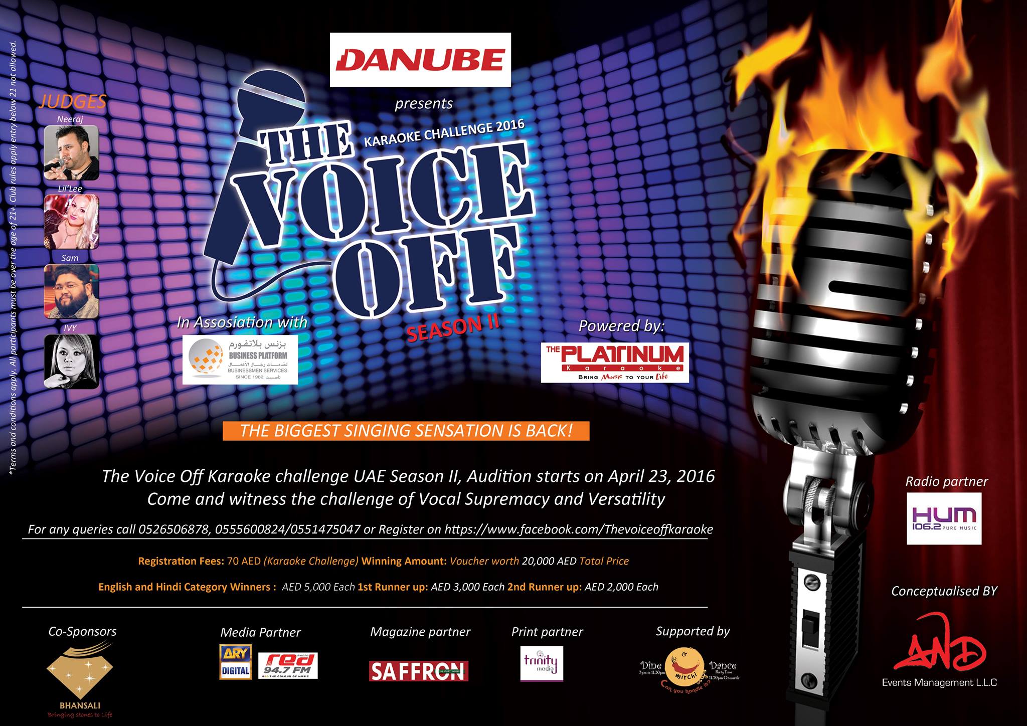 The Voice Off Karaoke Challenge UAE Season II in Dubai