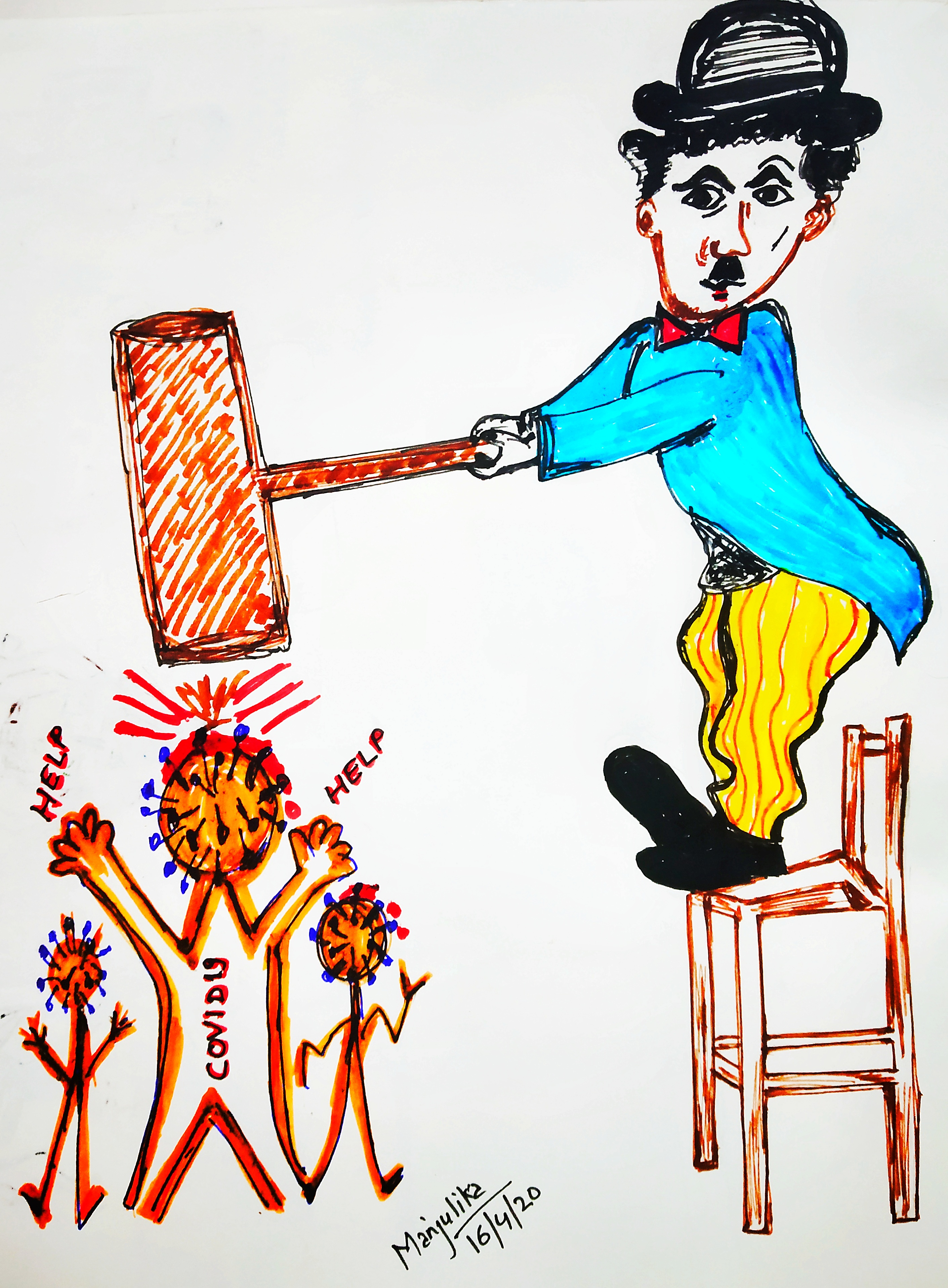 Quarantine Art- Charlie Chaplin will give you a laugh!